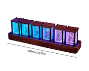 Retro Nixie Glow Tube Clock with Modern style