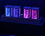 Retro Nixie Glow Tube Clock with Modern style