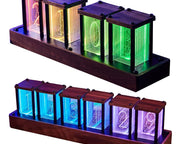 Retro Nixie Glow Tube Clock with Modern style